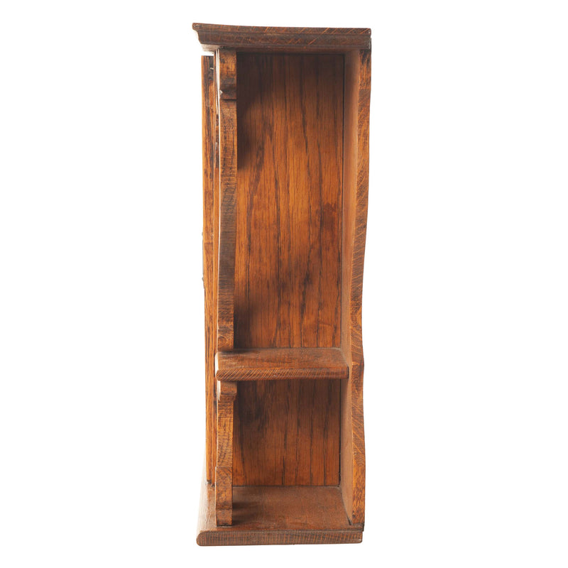 Oak Wall Cabinet with Mirrored Door
