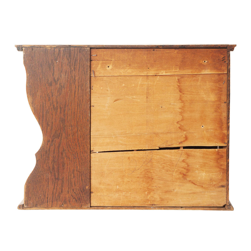 Oak Wall Cabinet with Mirrored Door
