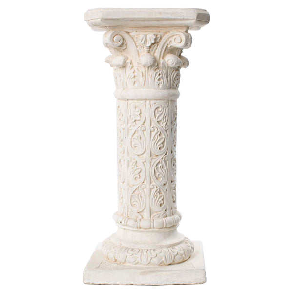 White Chalkware Pedestal