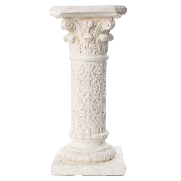 White Chalkware Pedestal