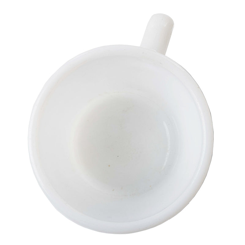 White Federal Glass Mug