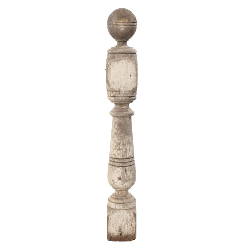 White Weathered Newel Post