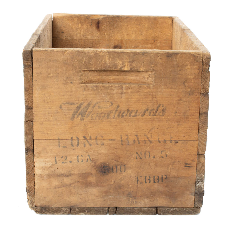 Wood 12 ga. Woodwards Ammunition Crate