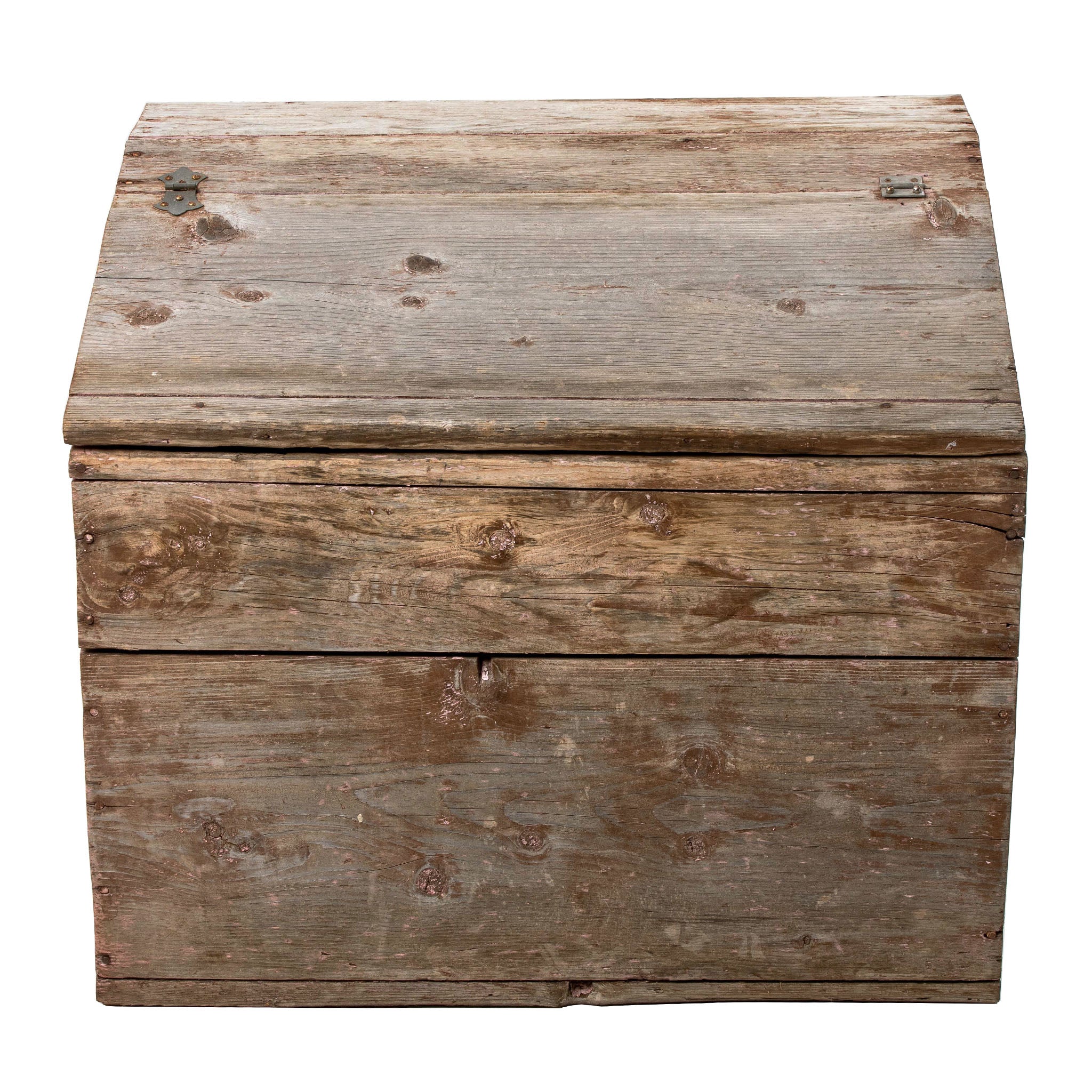 Wood Box with Slanted Top Lid – Iron Crow