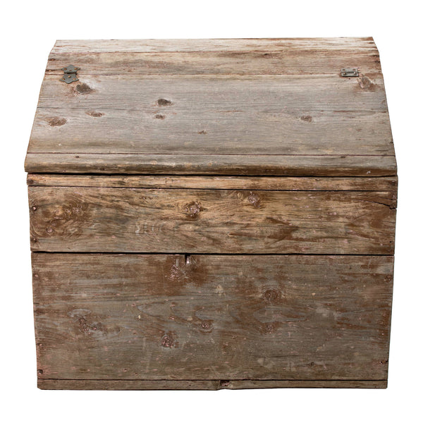 Wooden Box with Slanted Top Lid