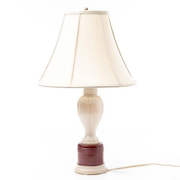 White and Red Aladdin Alacite Lamp with Shade