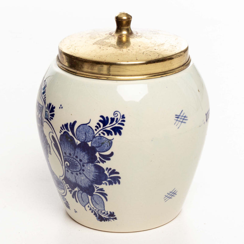 Hand Painted Delft Cigar Humidor with Lid