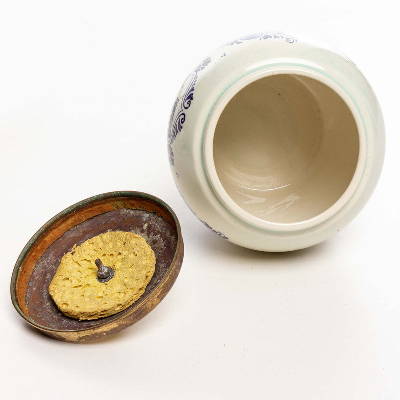Hand Painted Delft Cigar Humidor with Lid