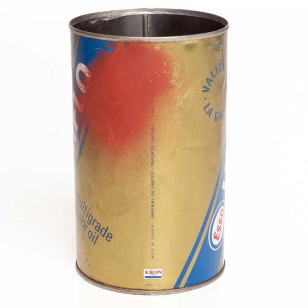 Esso Uniflow Motor Oil Can 1Qt Metal No Top