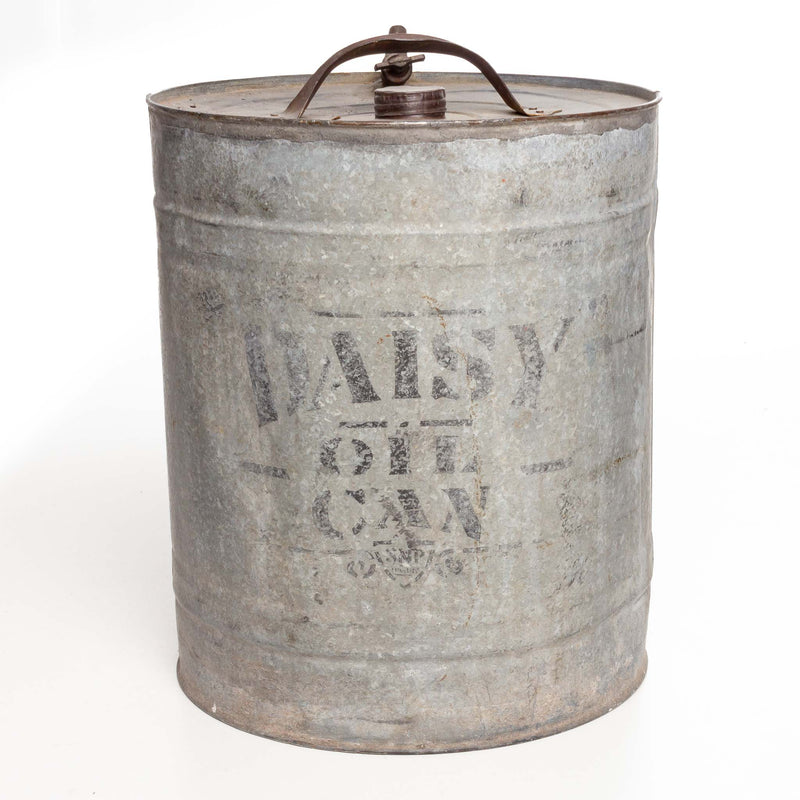 Galvanized Daisy Oil Can