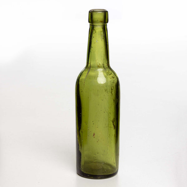 Green Glass Long Neck Bottle