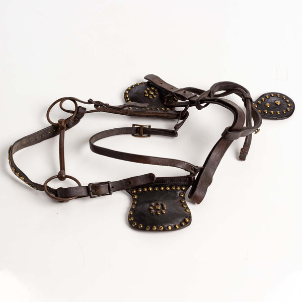 Head Stall with Brass Rivet Decoration