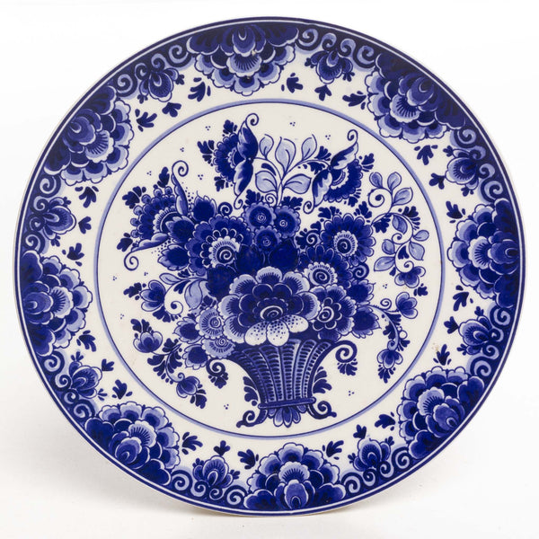 Delft Blue Floral Decorative Plate