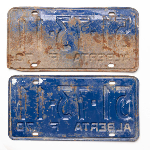 Alberta 1970 Farm Licence Plates "51-73-11" (Pair)