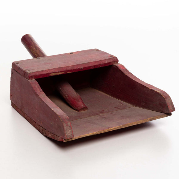 Red Painted Wood Hand Shovel