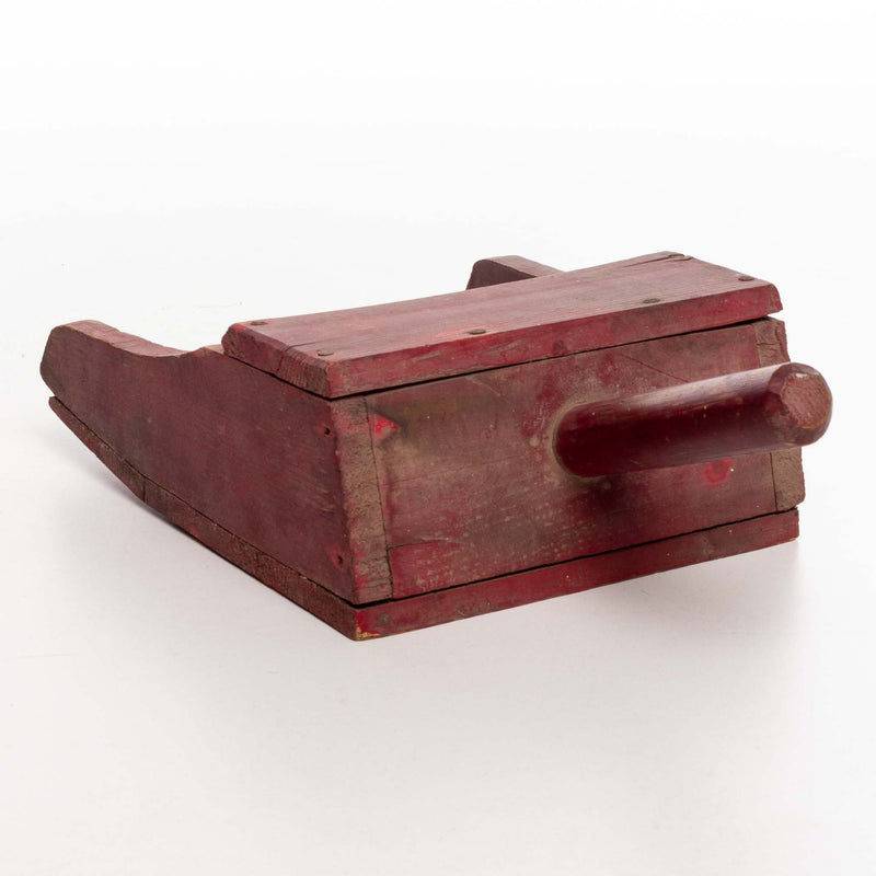 Red Painted Wood Hand Shovel