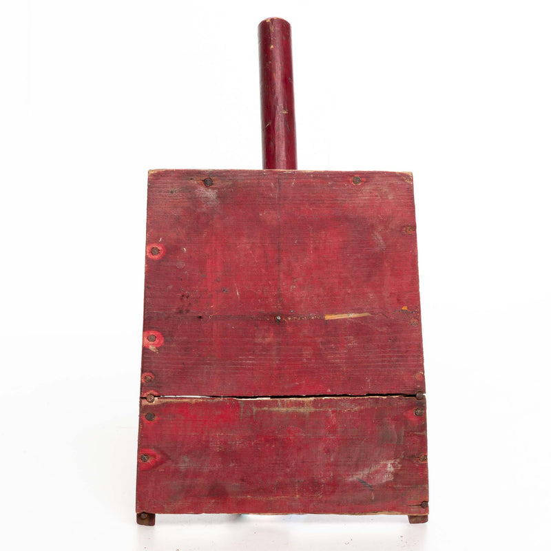 Red Painted Wood Hand Shovel