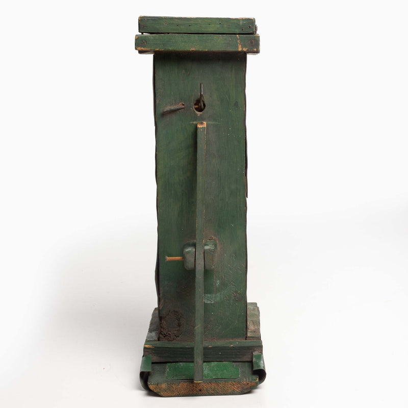 Wooden Folk Art Live Animal Trap Green