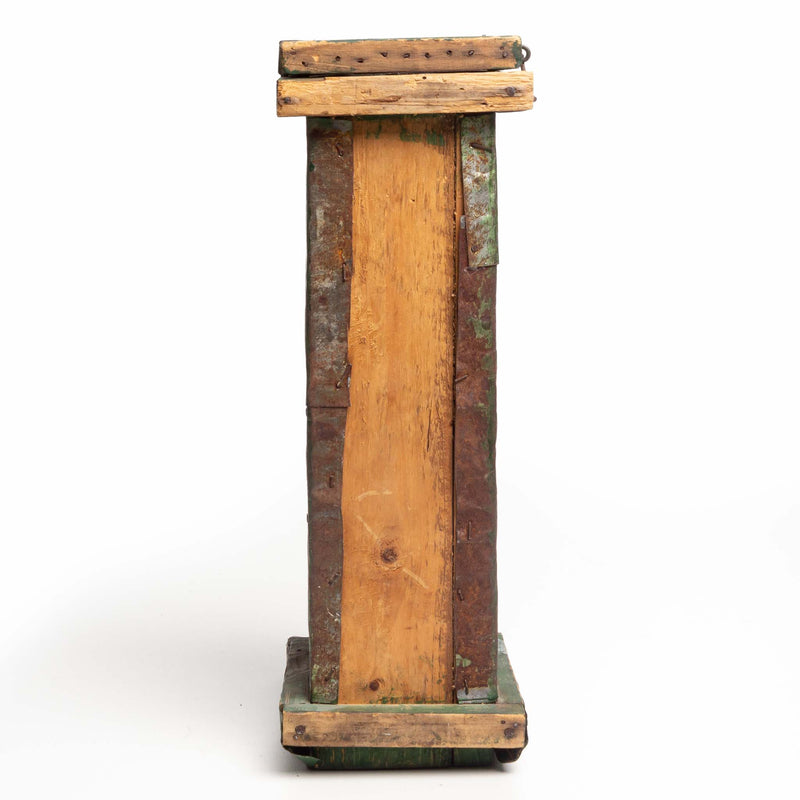 Wooden Folk Art Live Animal Trap Green