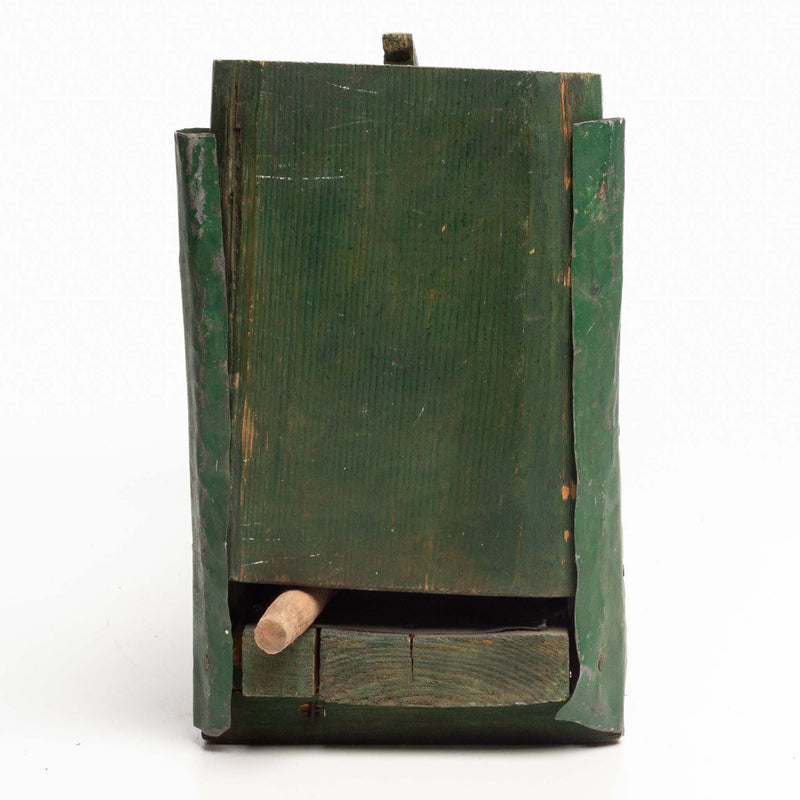 Wooden Folk Art Live Animal Trap Green