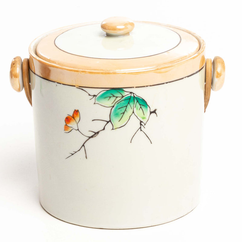 Biscuit Barrel with Wicker Handle