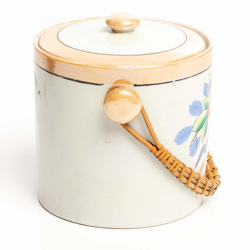 Biscuit Barrel with Wicker Handle