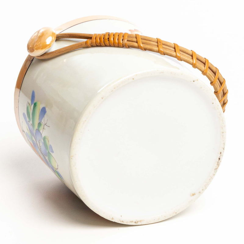 Biscuit Barrel with Wicker Handle