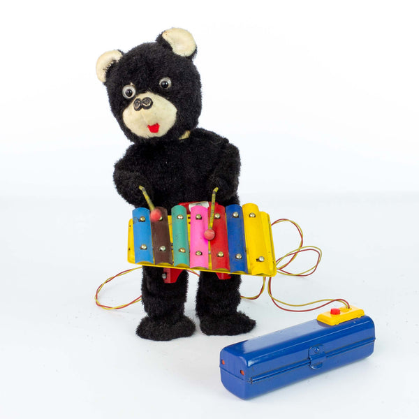 Linemar Battery Xylophone Bear Japan - 1950s