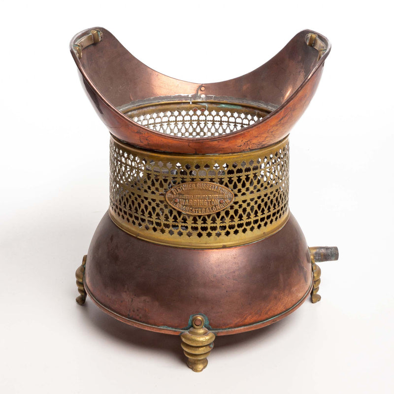 Copper Kettle on Gas Burner Stand