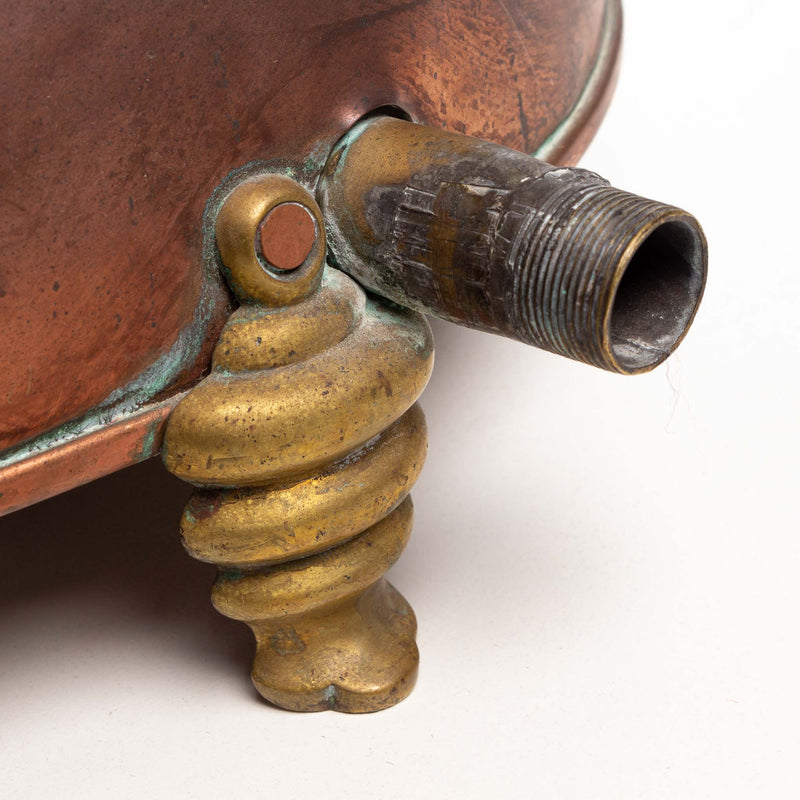 Copper Kettle on Gas Burner Stand