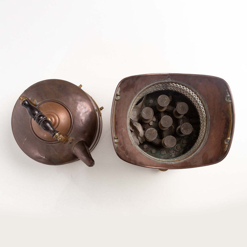 Copper Kettle on Gas Burner Stand