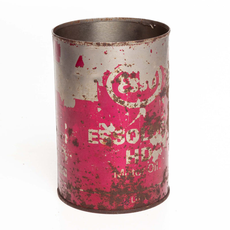 Essolube Hd Motor Oil Metal Can 1 Liter Poor Condition