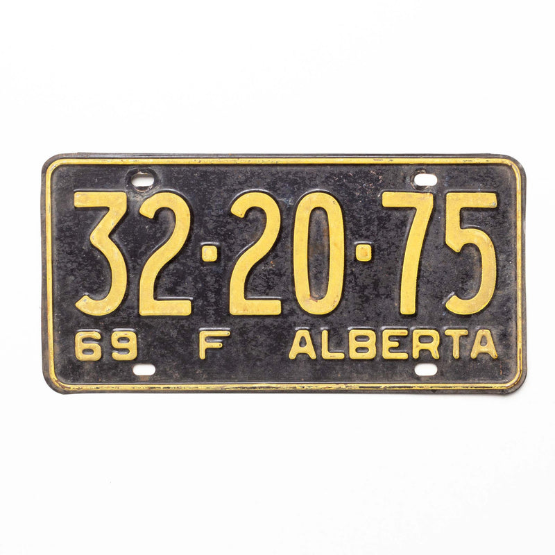 Alberta 1969 Licence Plate