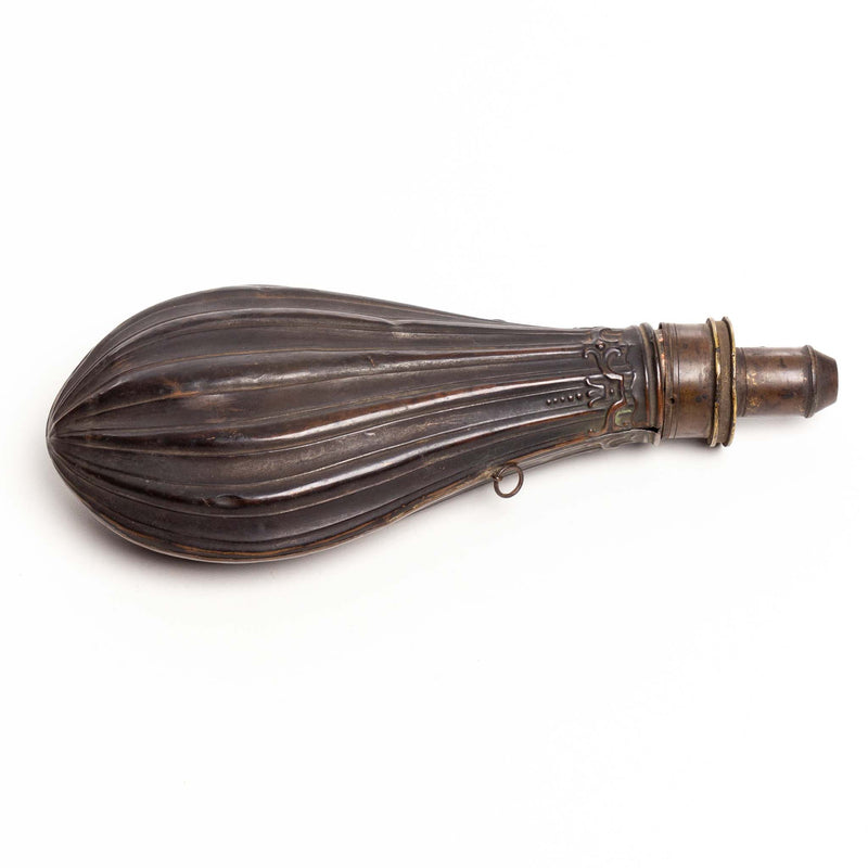 Blackened Pressed Copper Gun Powder Flask (3pcs. - As Is)