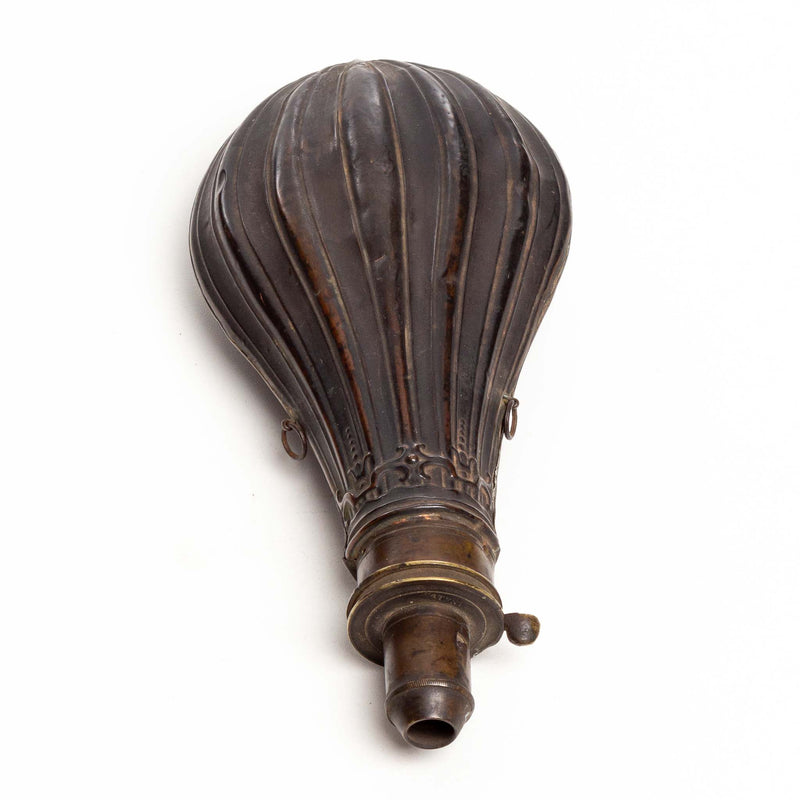 Blackened Pressed Copper Gun Powder Flask (3pcs. - As Is)