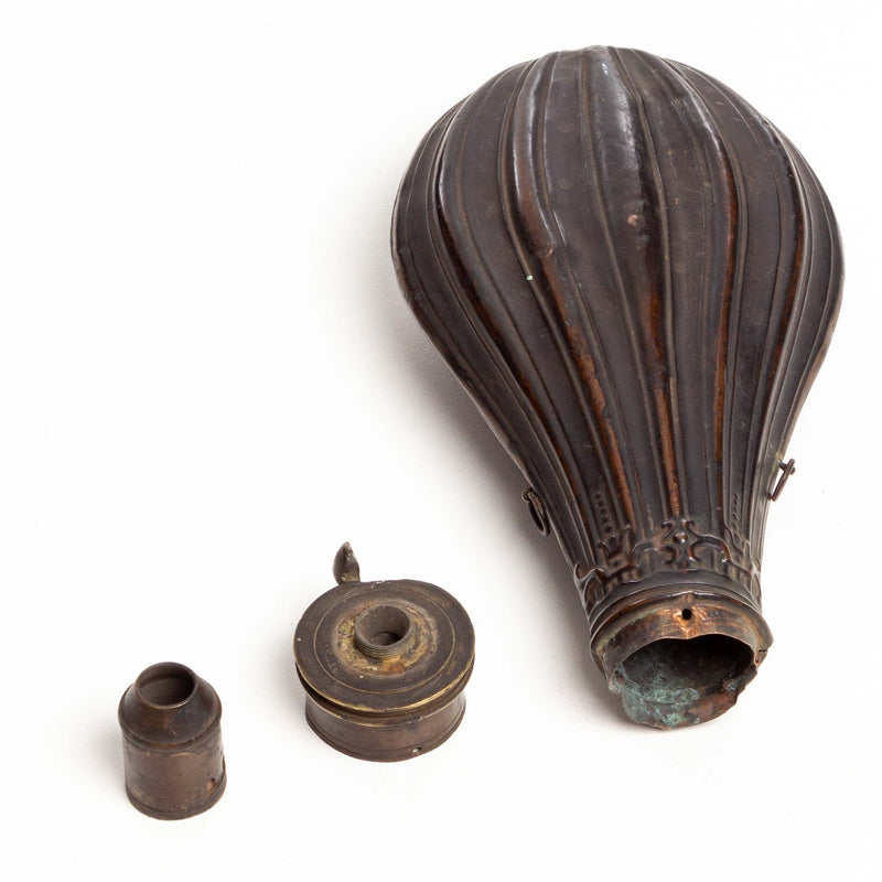 Blackened Pressed Copper Gun Powder Flask (3pcs. - As Is)