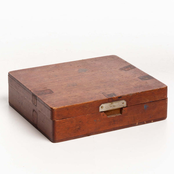 Brass Gurley Surveyors Compass in Wood Case (No Glass)