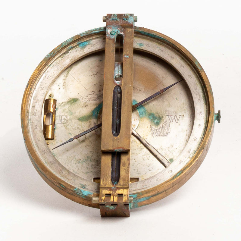 Gurley Brass Surveyors Compass In Box No Glass