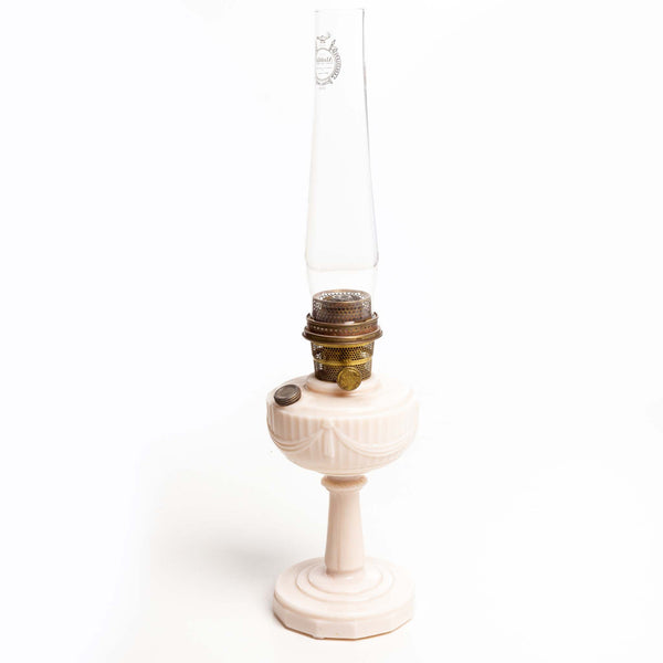 Alacite Oil Lamp Base with Lincoln Drape Motif