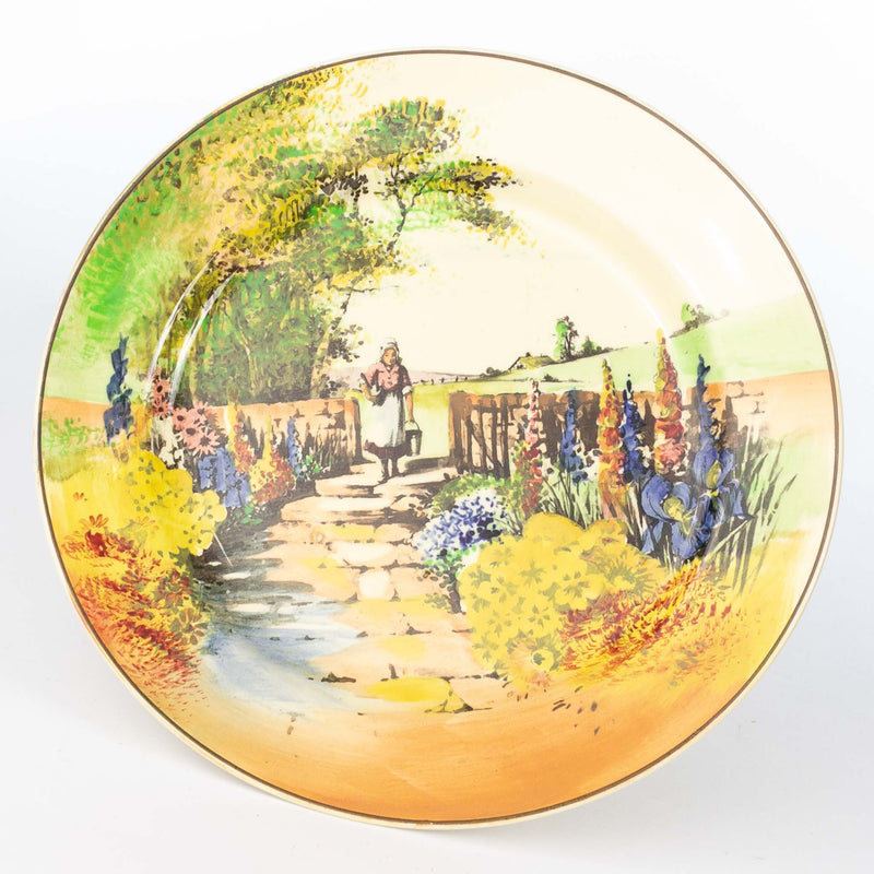 Royal Doulton Series Ware Dinner Plate Depicting Woman in Garden