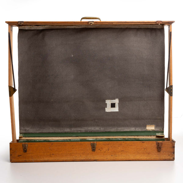 Self-Contained Projector Screen in Oak Case