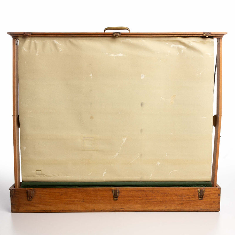 Self-Contained Projector Screen in Oak Case