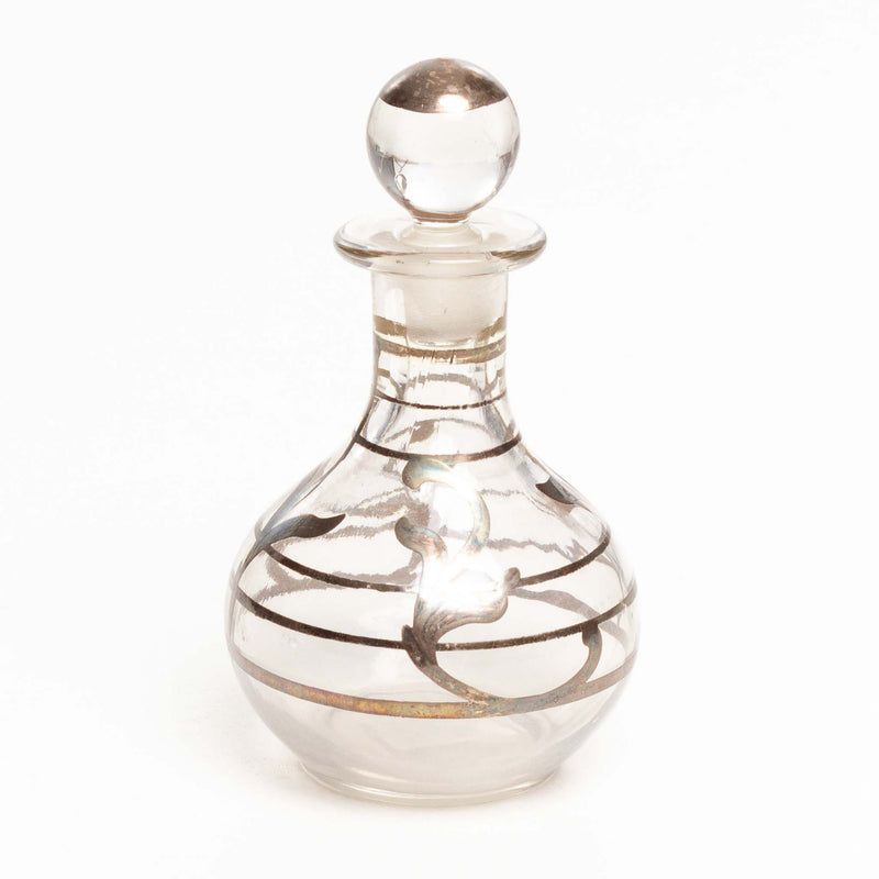 Silver Overlay Perfume Bottle