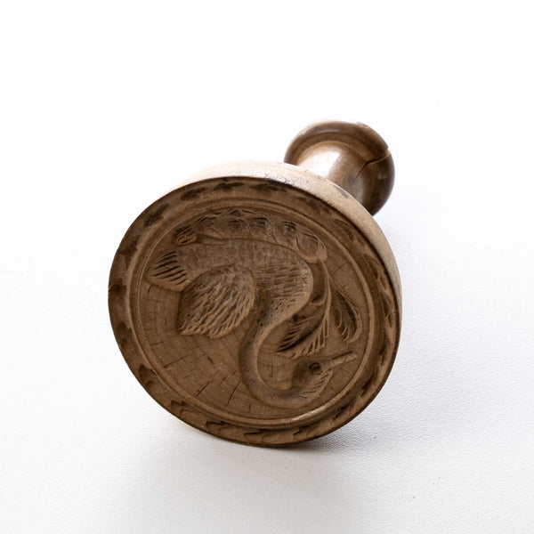 Wood Swan Butter Press