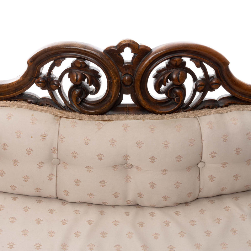 Victorian European Walnut Courting Couch