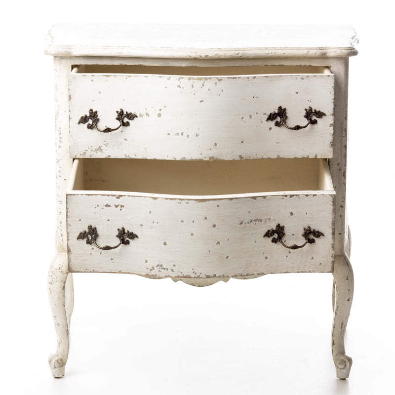 White "Antiqued" Painted Night Stand