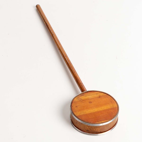 Wooden Donation Tray with Long Wood Handle