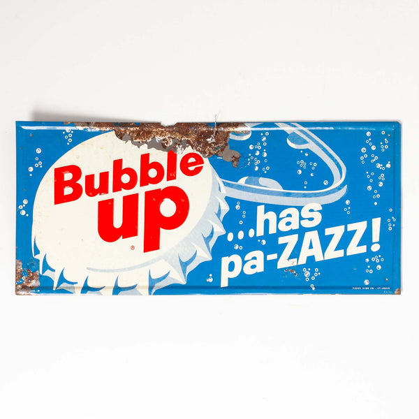 Embossed Tin "Bubble Up Has Pa-Zazz!" Sign
