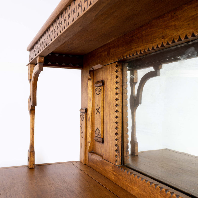 Butternut Eastlake Sideboard with Mirrored Back