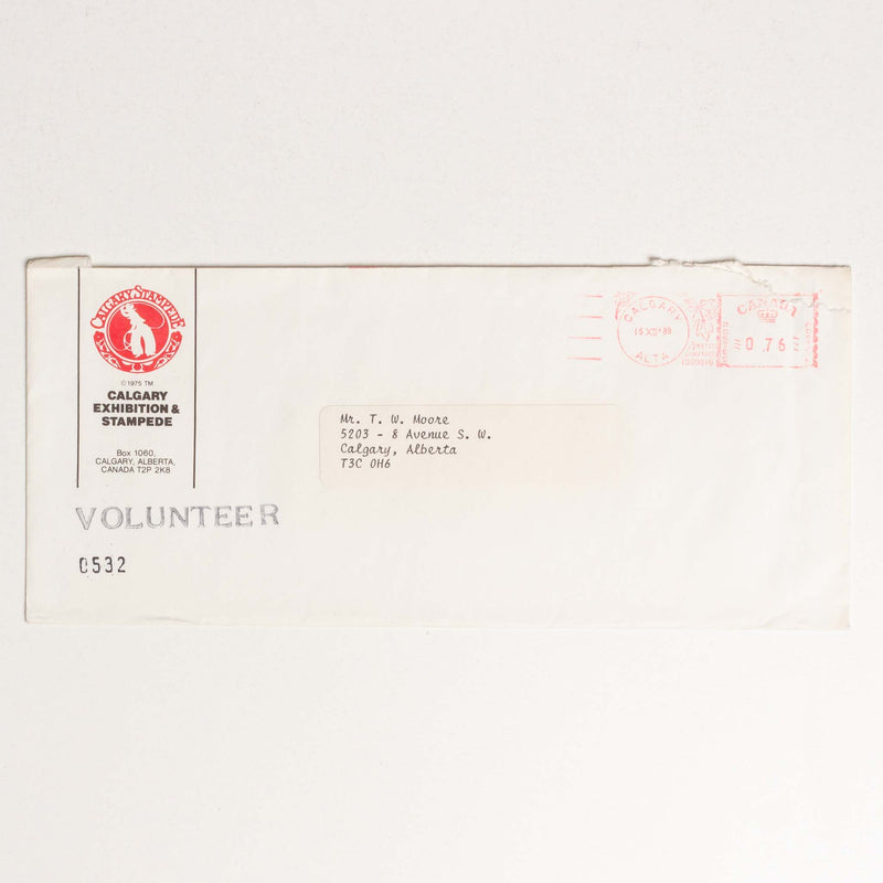 1989 Calgary Stampede Envelope